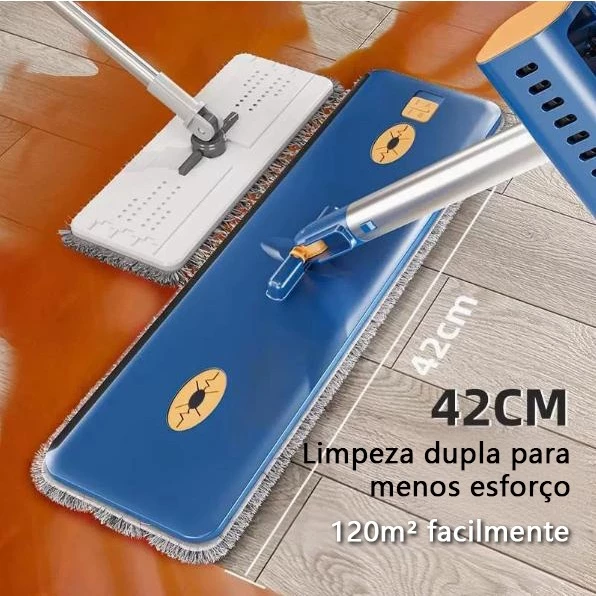 KIT 9 Conjunto De Esfregão E Balde Dobrável De Microfibra Com Raspador De Desaguamento S10 - Imagem 4